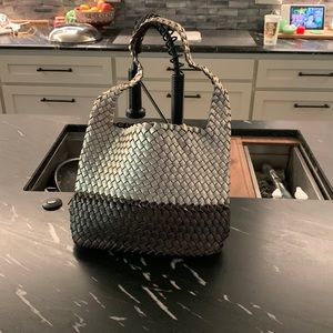 Woven Leather with Extra Nylon tote